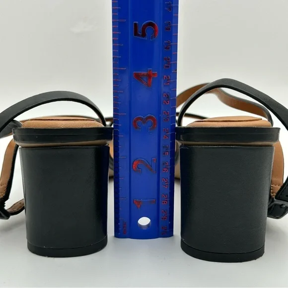 Franco Santo Sz 8.5M A-Rache Toe Loop Black Strappy Women's Sandals Leather - Picture 5 of 9